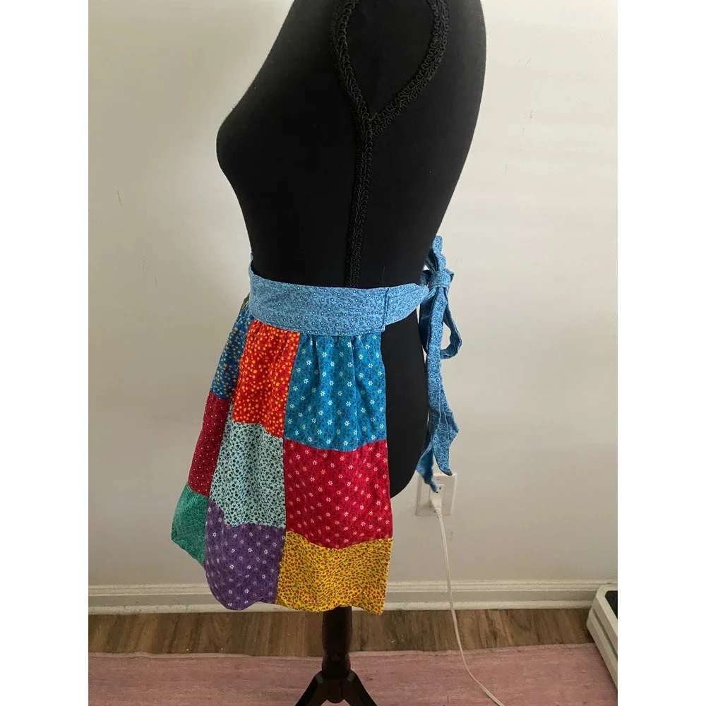 Needle-in-the-Haystack Vintage Patchwork Floral Calico‎ Cotton Half Apron Multi